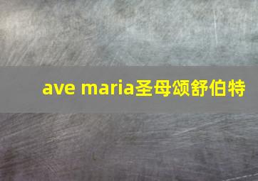 ave maria圣母颂舒伯特